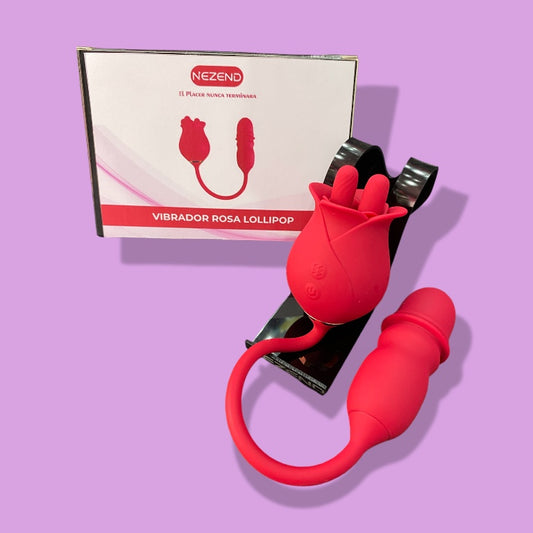 Vibrador vaginal y clitorial rosa lollipop USB