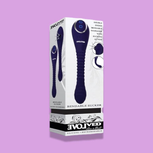 Vibrador vaginal y succionador clitorial Evolved Bendable sucker